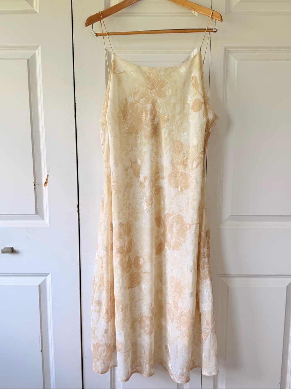 Floral Cream Textured Dress